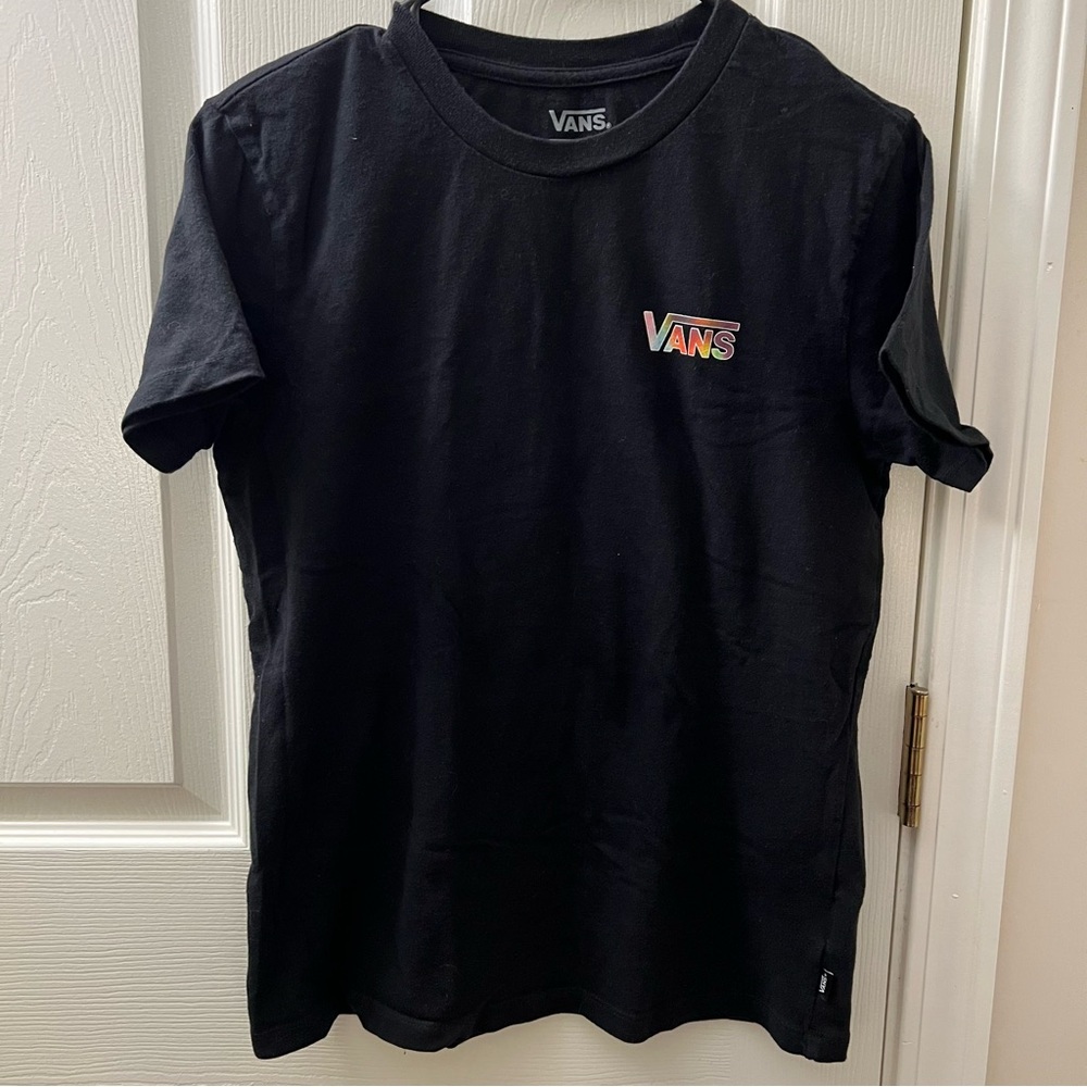 VANS Off The Wall Pride T-shirt Black Size Small
